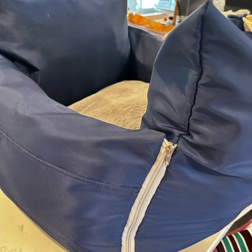 Dog Waterproof Travel Car Seat Bed Navy pet carrier